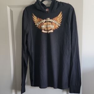Harley Davidson Black T-shirt Hoodie